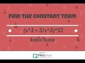 How To Find The Constant Term In The Expansion Of (x^3+5/x^3)^12