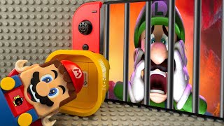 Lego Mario enters the Nintendo Switch to save Luigi from Bowser Junior! Super Ma