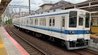 東武8000系 8576F 曳舟行き 亀戸線 亀戸水神到着＆発車