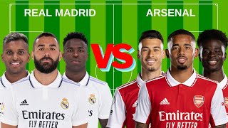 2023 Real Madrid Trio VS 2023 Arsenal Trio 🔥 ULTIMATE VS 🔥 (Benzema, Saka, Vinicius)