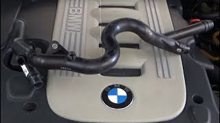 BMW  E60 M57 loss of coolant, replacement of the main cooling pipe.