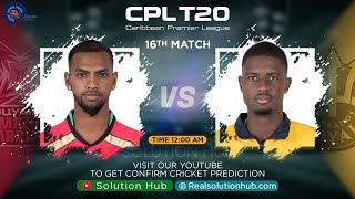 CPL 2021 16th Match Prediction Barbados Royals vs Guyana Amazon  | BR vs GAW  |