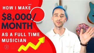 How I make $8k/month as a full time musician