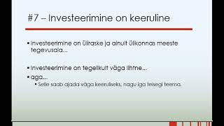 Investeerimine on keeruline