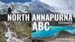 North Annapurna Base Camp Trek (North ABC) Itinerary #youtubeshorts #youtubeshort