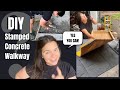 Diy Stamped Concrete - How to stamp concrete (walkway) step by step