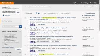 How to create alerts based on searches in Web of Science