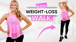 Walking Exercise for Weight Loss - 15 Minute Walk at Home Low Impact!
