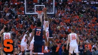 Syracuse's Marek Dolezaj Stuffs Mamadi Diakite At The Rim