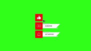 green screen subscribe, like and get notified button animation free no copyright