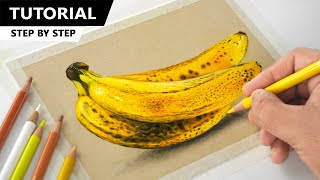EASY Bananas Drawing Tutorial for BEGINNERS
