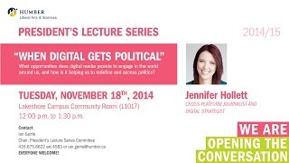 President's Lecture Series: Jennifer Hollett