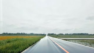 4K 埼玉県内車載 2023.05.23 ❚ 五月雨の圏央地域を走る－みどりの道と各県道･総延長19kmの大里比企広域農道他 Farm road near the capital