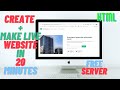 How to Create and Host Website in 20 Minutes | Free Web Hosting