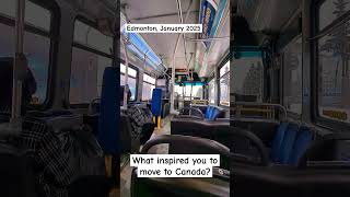 Edmonton LRT train | Electric bus | ETS Edmonton | ARC CARD | winter ride | public transportation|