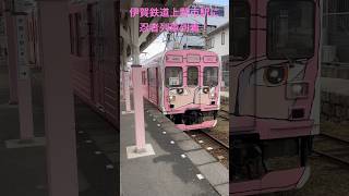 伊賀鉄道上野市駅（忍者駅）に忍者列車が到着でござる！クノイチデザインで伊賀流でニンニンしている！ / Iga Trip