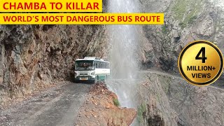 Bus ride on world’s most dangerous route - HRTC Chamba to Killar | Pangi series P-2 | Himbus