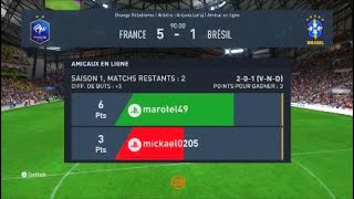 FIFA 23 FRANCE - BRÉSIL MATCH AMICAUX EN LIGNE AVEC MON FRÉROT SUR PS5, 4K .