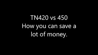 Brother tn420 vs tn450