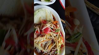 เมนูอาหาร กับส้มตำรสแซบๆจัดจ้าน ของร้านท้องนาคาเฟ่ บางใหญ่