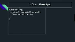 Java Basic questions and answers | Guess the output.