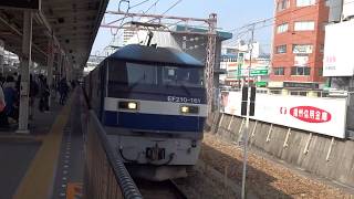 JR貨物 EF210-161号機（新鶴見）＋コキ20両　貨物列車5070レ 2019.03.02