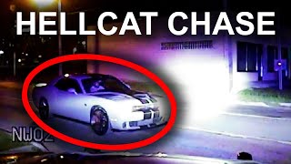 Hellcat Outruns Cops & Police Helicopter In INSANE Chase