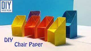 How to make an easy origami chair with paper | DIY chair paper tutorials