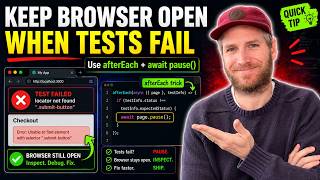Keep the Browser Open When Tests Fail (Playwright Trick)