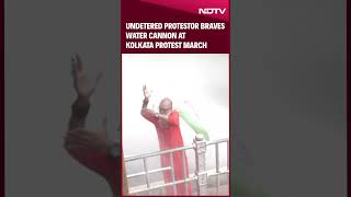 Nabanna Abhijan | Amid Heavy Water Cannons, A Protester Holds Ground At Nabanna Students Rally