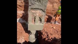 Creating a thrust block for a pipeline