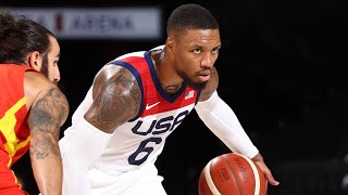 Dame DROPS BUCKETS with 19 PTS LEADING USA to Win vs Spain! ⌚