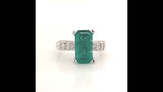 NATURAL EMERALD DIAMOND RING SIZE 6 14K GOLD 2.95 TCW CERTIFIED $5,950 113434