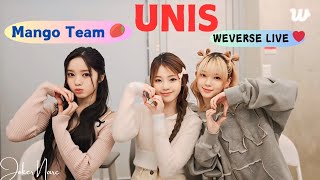 (ALL SUB) UNIS YOONA, ELISIA and KOTOKO WEVERSE LIVE😍💕(02.13.25) 망고 망고오 망Go..즈🥭#weverselive #weverse