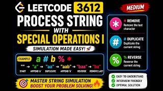 LeetCode 3612 | Process String with Special Operations I | #dsa #coding #python #leetcode3612 #short