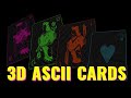 3D ASCII ART | Spinning Cards