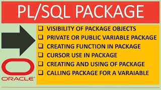 PL/SQL: Visibility of package object in Oracle Database
