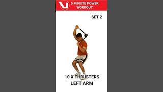 Thrusters 5 Minute Power Cardio Micro-workout with @velorefit