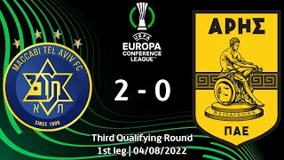 M. Tel-Aviv vs Aris | 2-0 | UEFA Europa Conference League 22/23 Third qualifying round, 1st leg