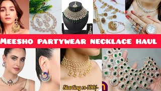 Meesho  partywearnecklace haul ||partywear necklace #trending #necklace #jewelleryhaul #meeshofinds