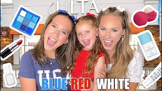 RED ❤️ VS WHITE 🤍 VS BLUE 💙 SHOPPING CHALLENGE AT ULTA BEAUTY (FEAT HALLIE)