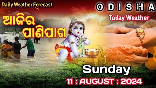 ଆଜିର ପାଣିପାଗ | 11 August 2024 | Today Weather | Weather Forecast | ପାଣିପାଗ ଅପଡେଟ୍ #rain #weather