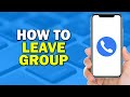 How To Leave Group in Zangi App (Quick Tutorial)