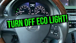 How to turn on and off the ECO indicator light on a Lexus RX