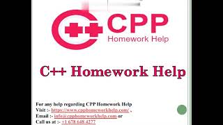 CPP Homework Help
