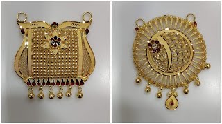 Double Kunda Light Weight Latest Bridal Gold Pendant Designs