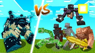 Mutant Warden VS Mutant Mobs Fight in MInecraft