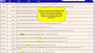 How to Search the Docket