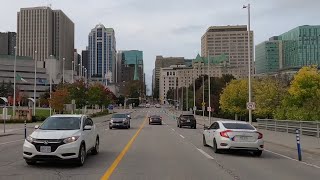 [4K] Driving in Downtown Ottawa and Parliament Hill Capital City of Canada