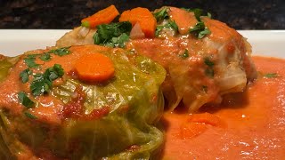 Pyszne Gołąbki  wiepszowo-wolowe w sosie pomidorowym.Jak zrobic farsz?Cabbage rolls @gotujzbozenka